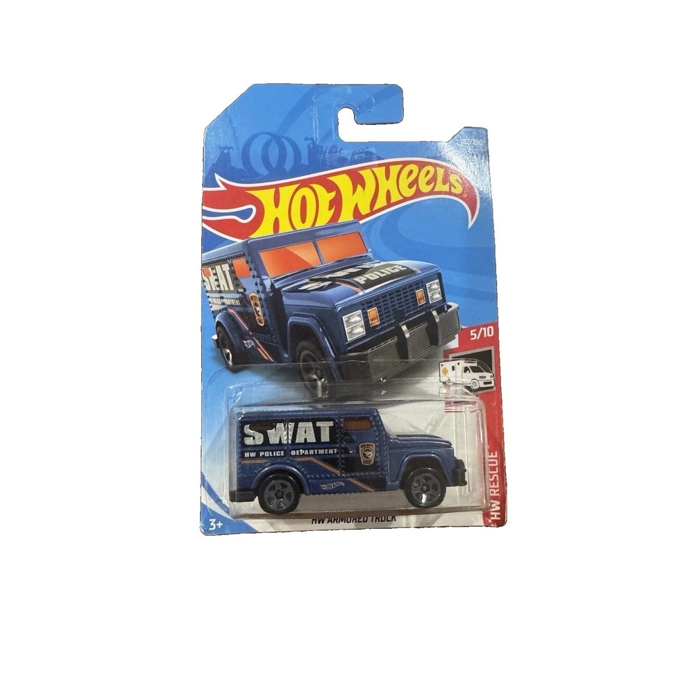 2019 Hot Wheels HW Armored Truck Treasure Hunt SWAT HW Rescue Blue FYF99 182/250